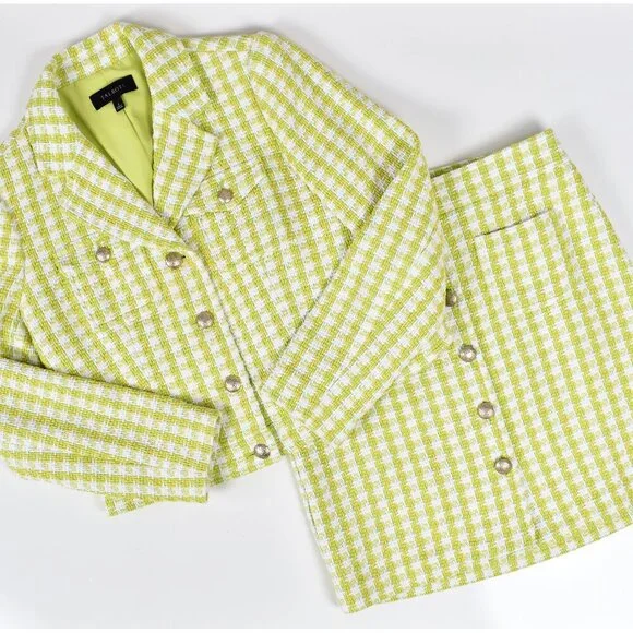 Talbots Tweed Skirt Suit Set NEW - 2 - Picture 1 of 14